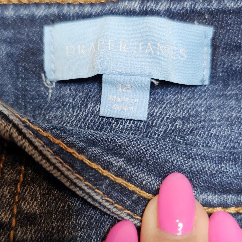 Draper James Blue Denim A-Line Mini Skirt - Picture 5 of 9